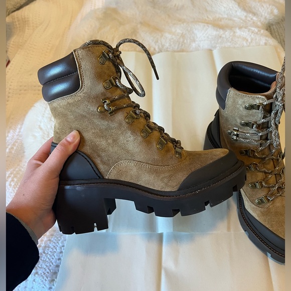 Tory Burch Shoes - Tory Burch Heeled Hiker Boots Size 6.5